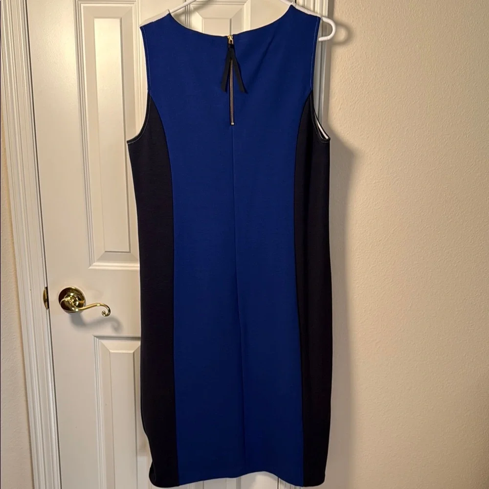 Boden 14L Colorblock Sleeveless Dress - White, Navy, and Blue - Picture 5 of 5